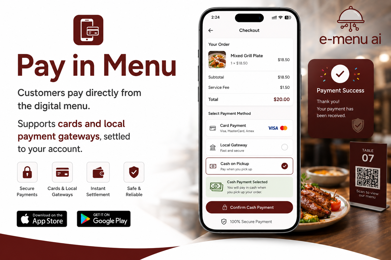 Pay in Menu – Simple, Flexible, and Secure Payments