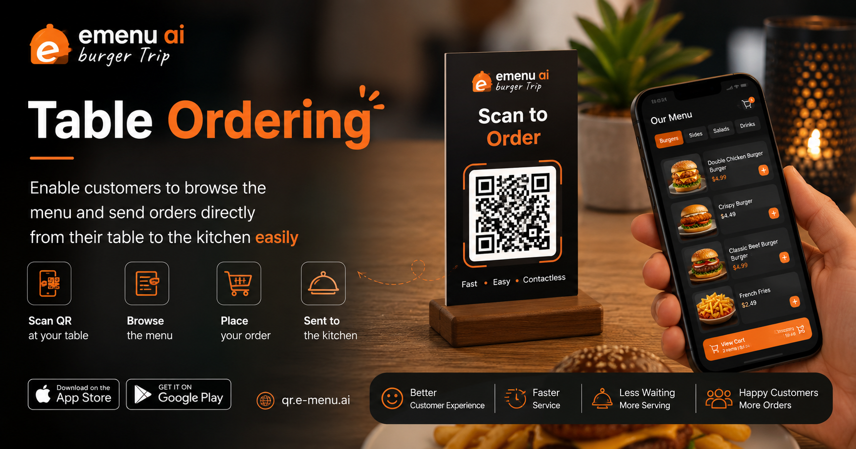 Transform Every Table into a Smart Ordering Experience with eMenu AI