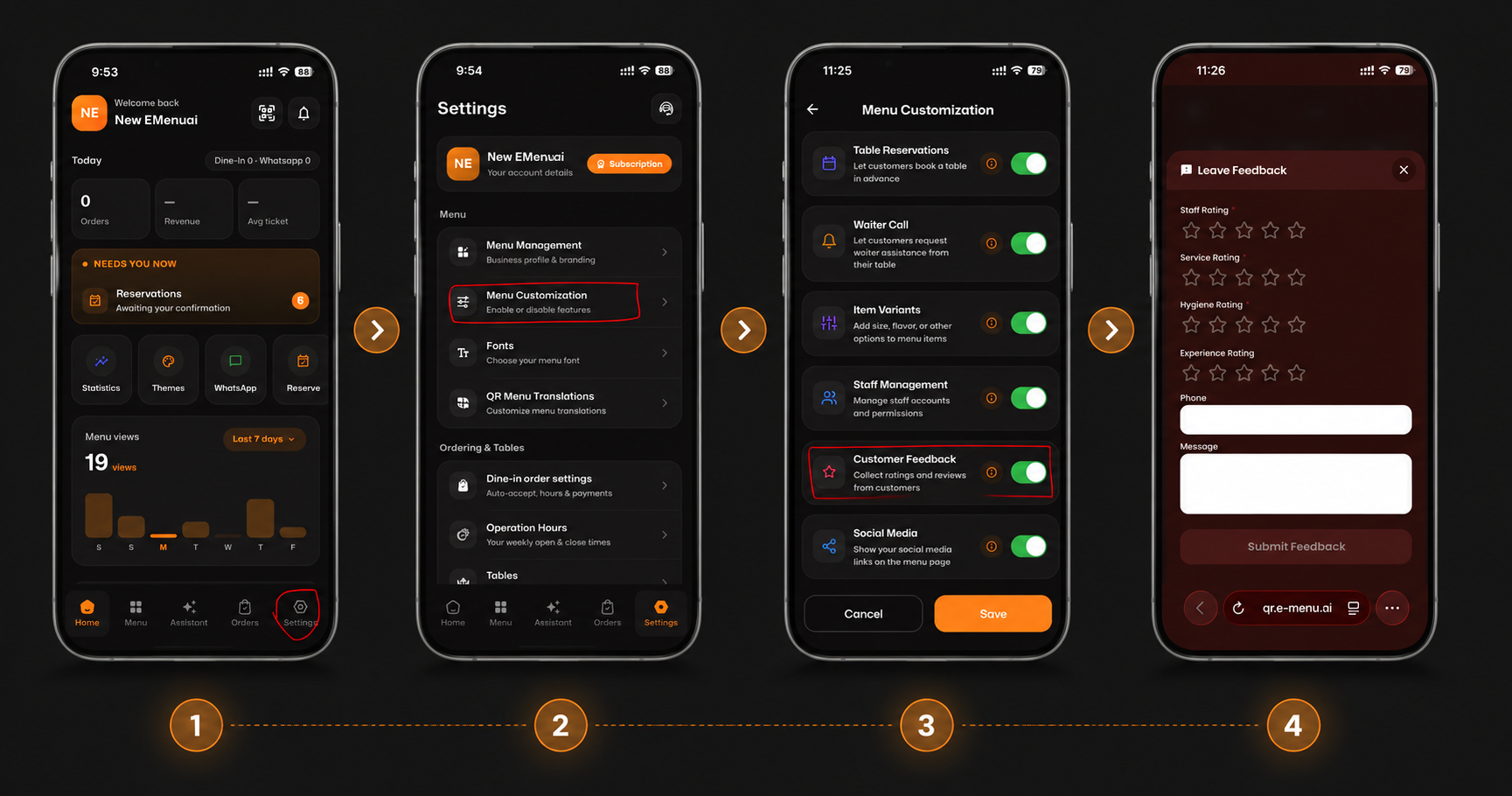 How to Enable Customer Feedback on eMenu AI: A Step-by-Step Guide