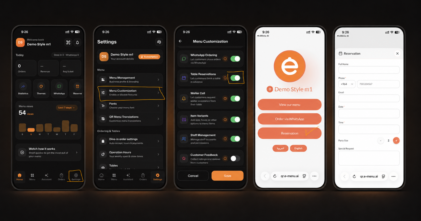 How to Enable Table Reservations on the eMenu AI App